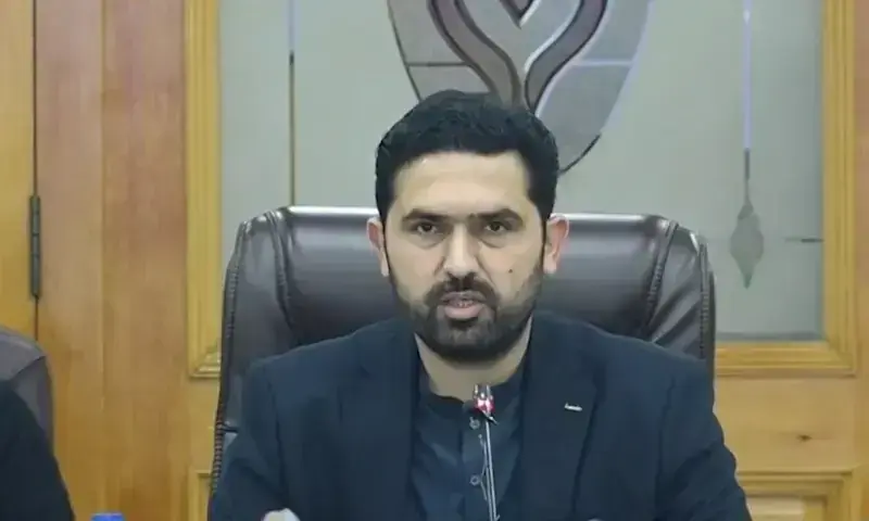 KP Chief Minister Afridi addressing tribal elders and parliamentarians, stressing tribal consultations, development reforms, and peace initiatives in merged districts