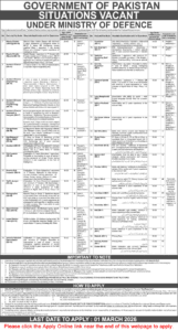 Ministry of Defence Jobs 2026 February Apply Online